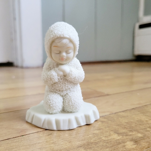 Vintage Department 56 Winter Tales "Now I Lay Me Down to Sleep" Snowbaby - Picture 2 of 9